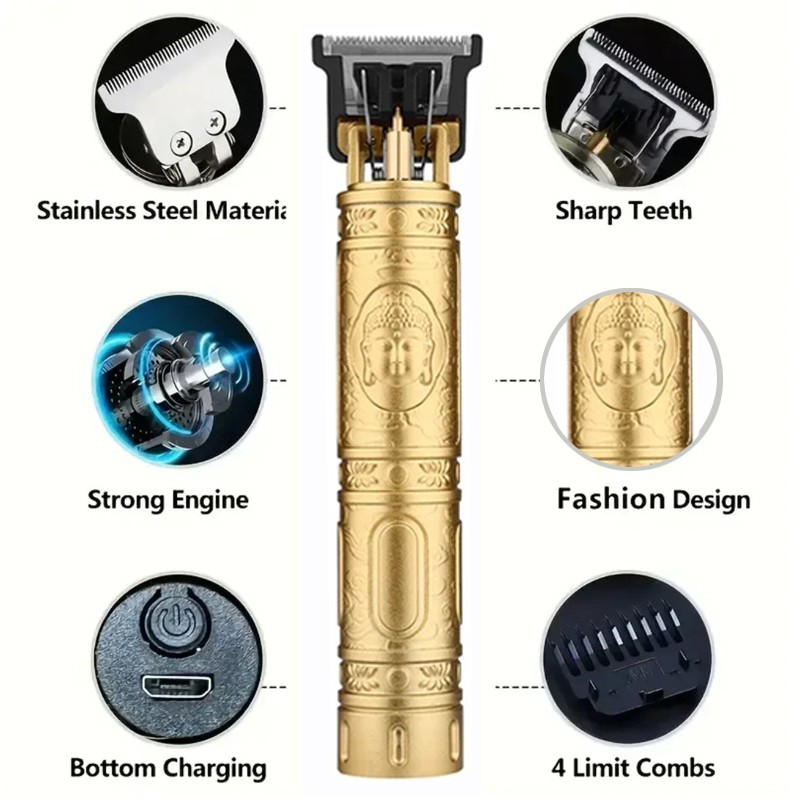 Cordless Professional Hair Clippers Trimmer Cutting Beard Barber Shaving Machine