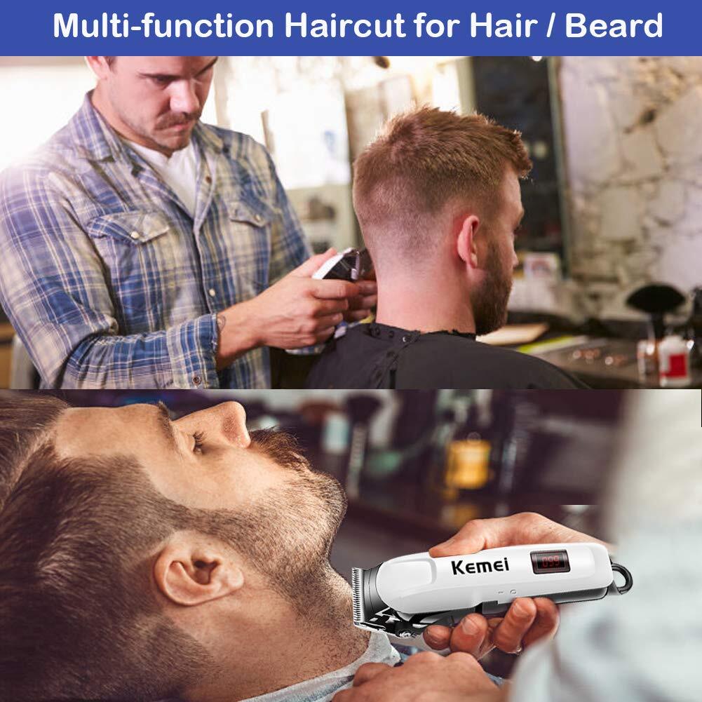 Kemei Professional Hair Clippers Trimmer Kit Men Cutting Machine Barber Salon US