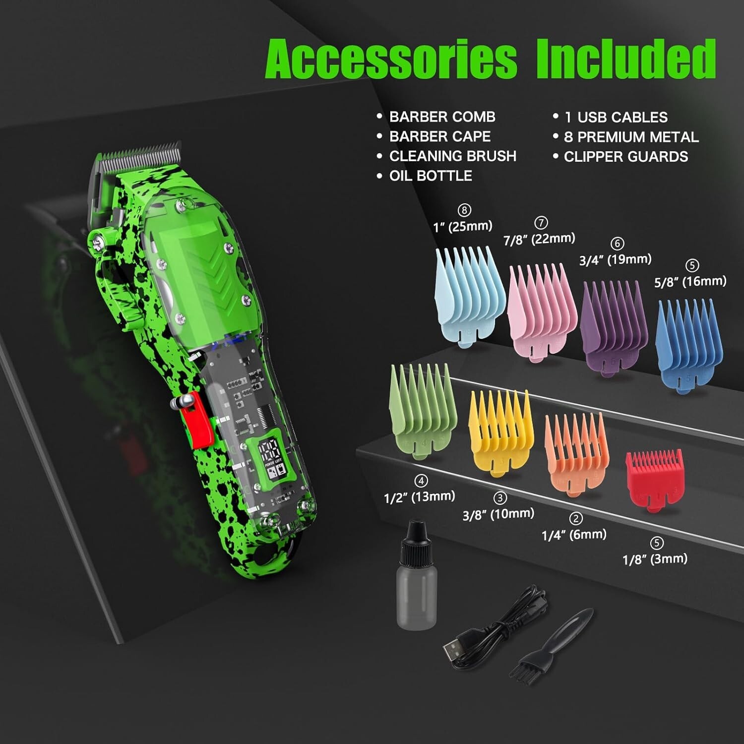 Professional Hair Clippers for Men, Cordless Barber Clippers for Hair Cutting…