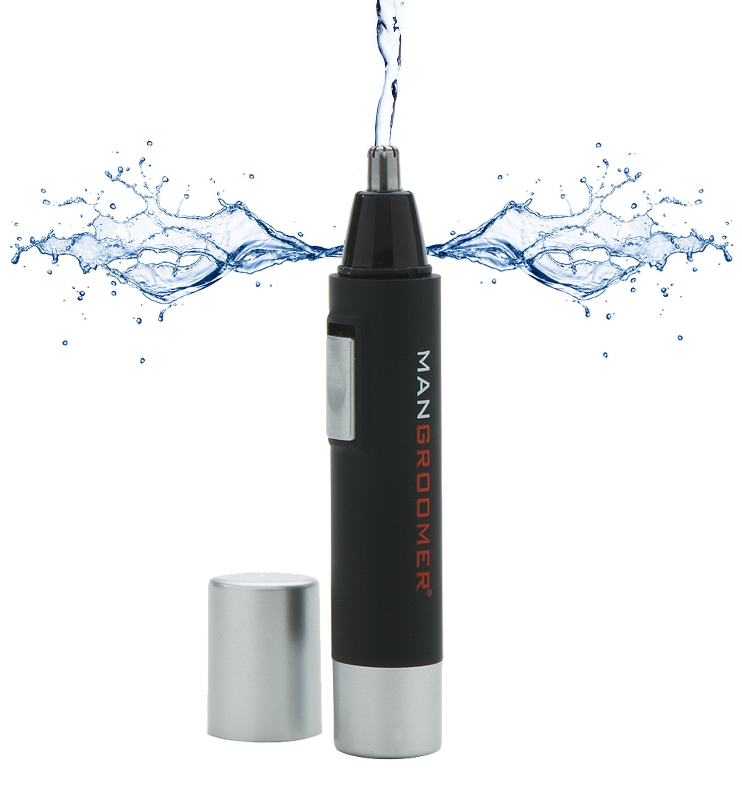 Silver and Black Hair Trimmer Hypoallergenic Stainless Steel Blades Wet Dry Use