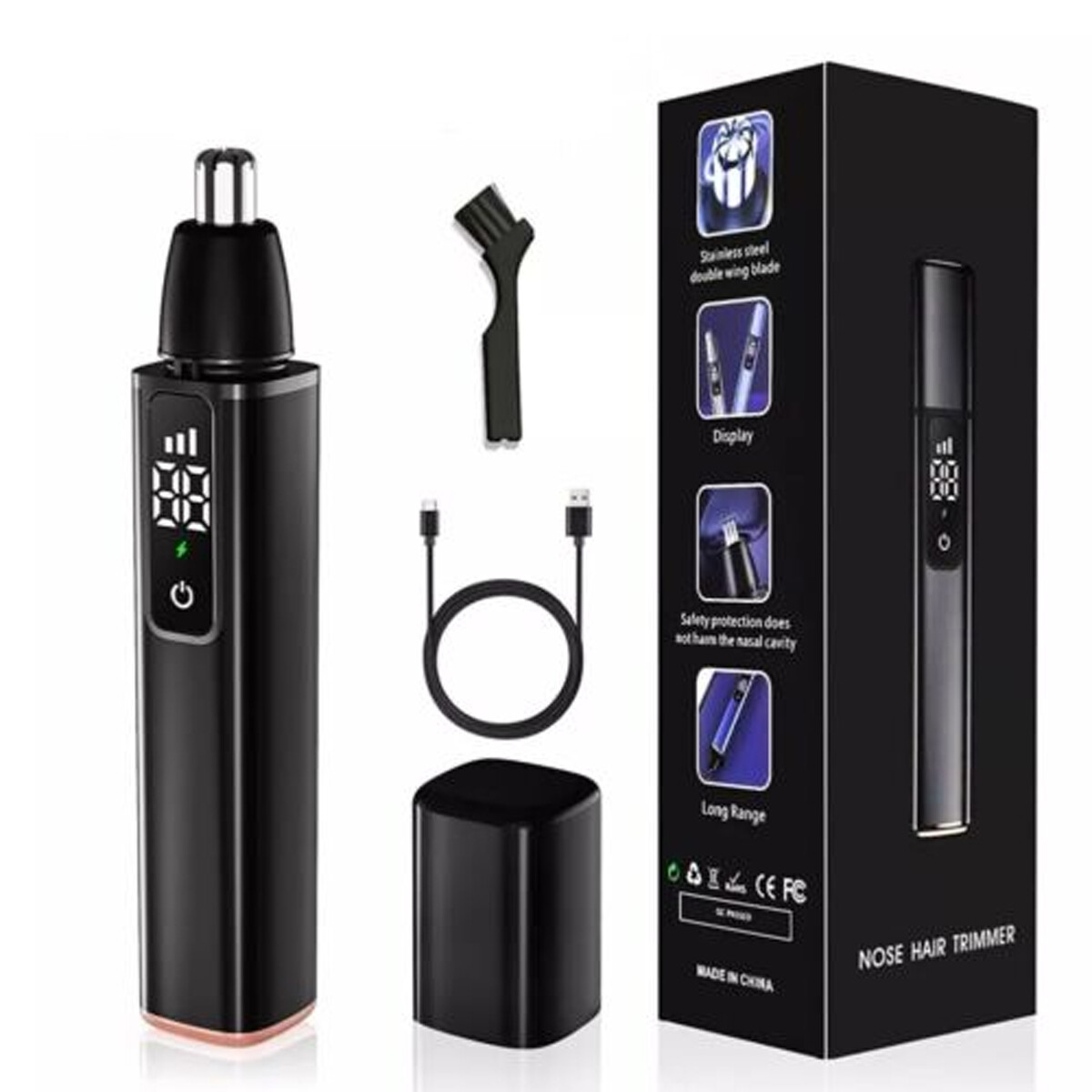 Nose Hair Trimmer for Men, 2024 Painless USB Rechargeable Nose Hair Trimmer