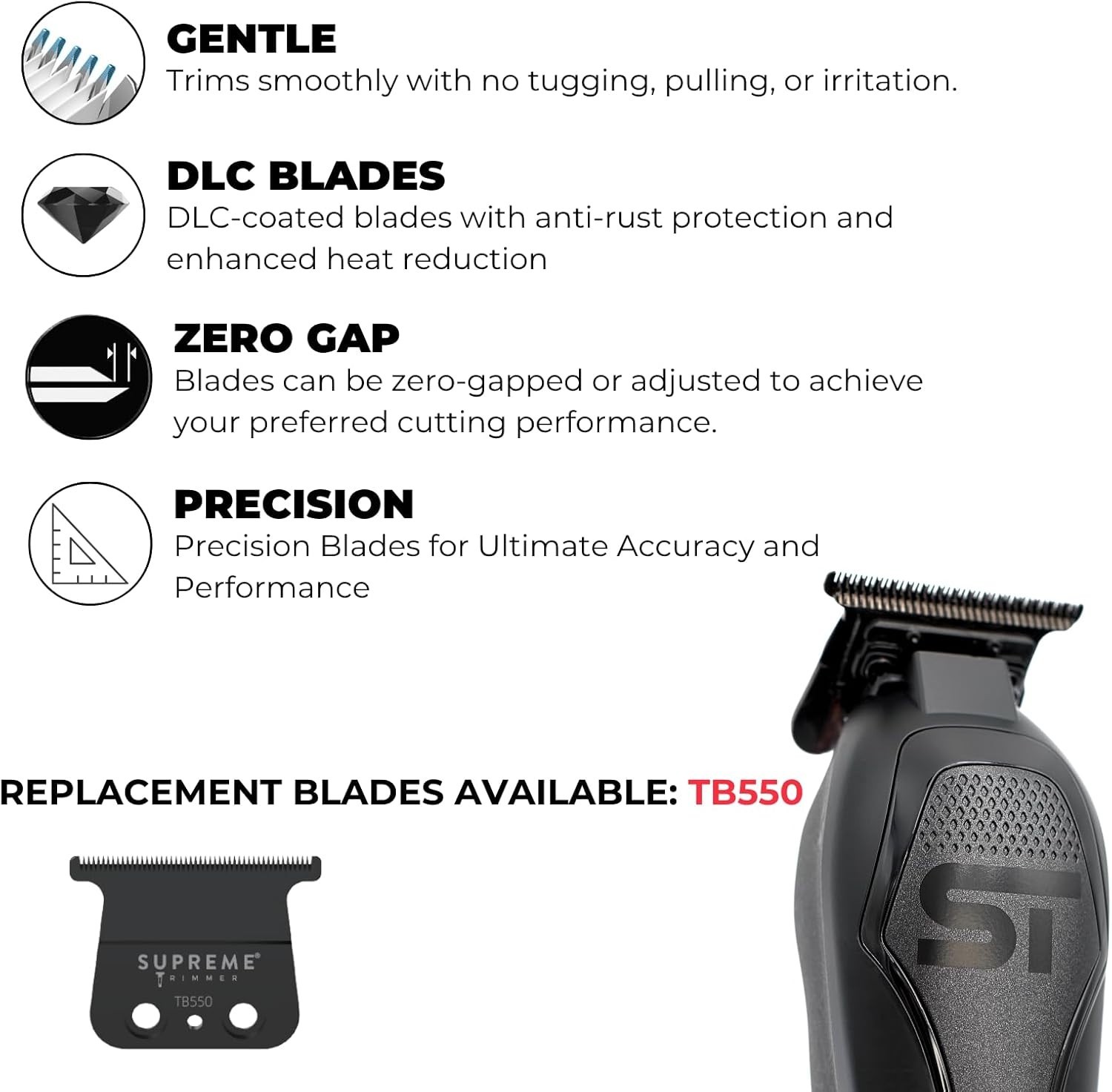 Supreme Trimmer Darkstar 72 Hair Trimmer with Magnetic Vector Motor | ST700