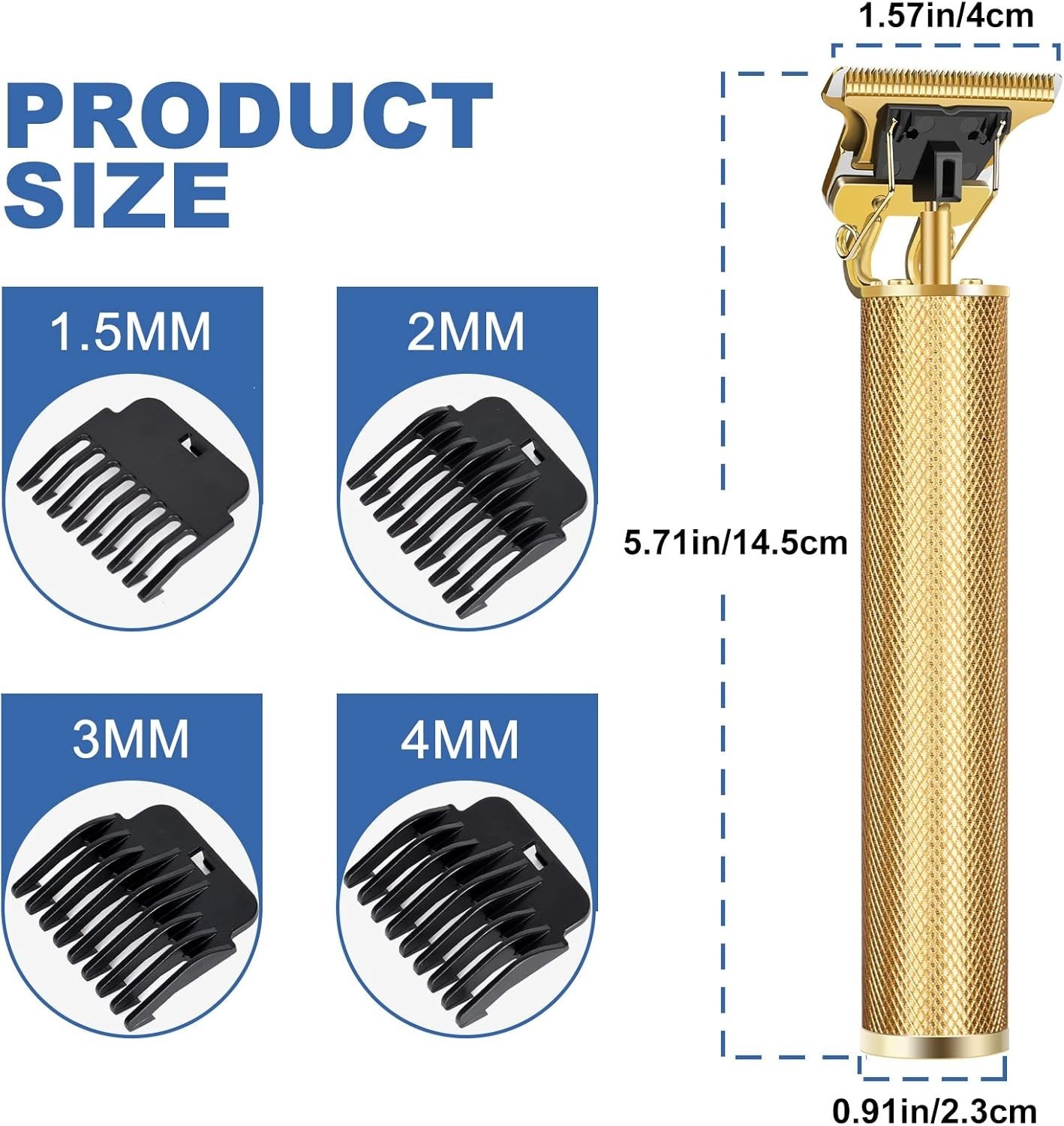 Professional Men’s Hair Clipper – T-Blade Trimmer with 180 Min Battery Life