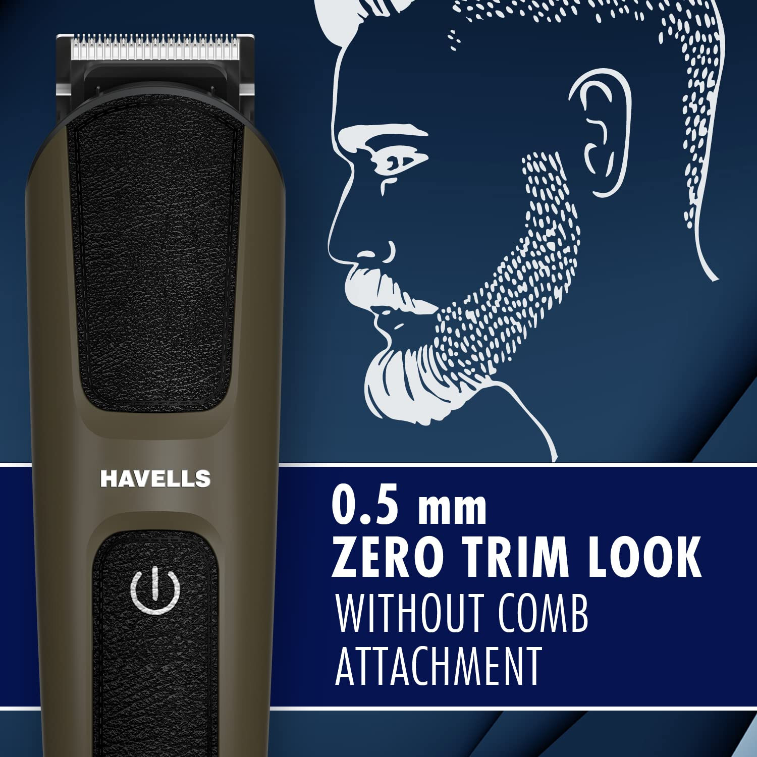 Havells Multipurpose Trimmer for Mens, Stainless Steel, Rechargeable,‎‎ ‎‎BT511,
