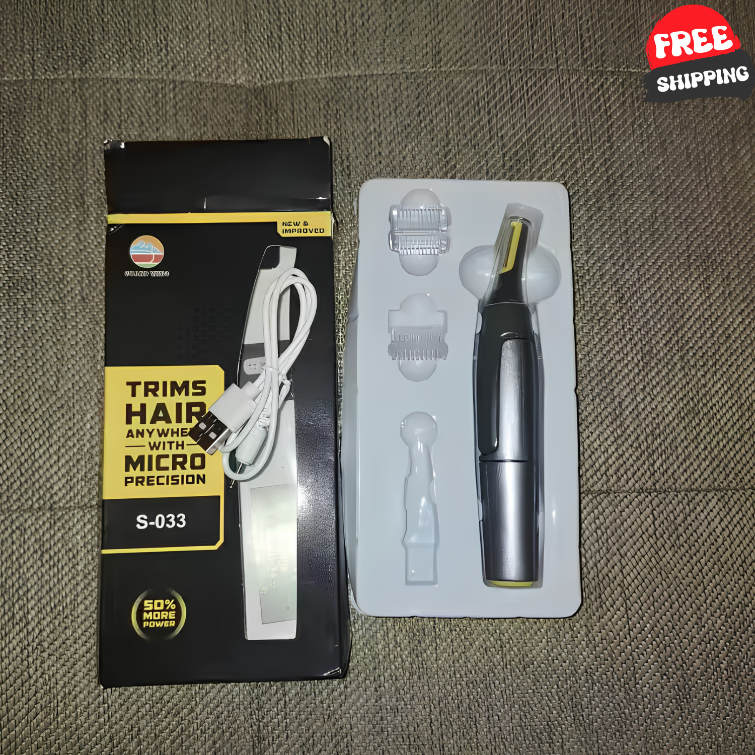 Men Electric Ear Beard Nose Hair Trimmer Eyebrow Mustache Remover Shaver Clipper