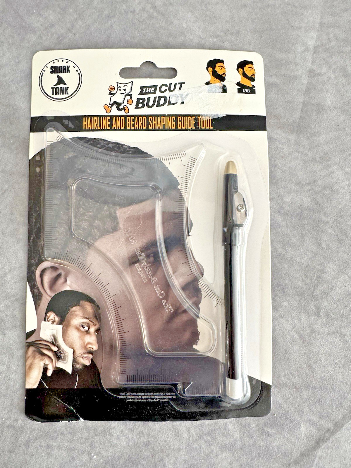 The Cut Buddy HAIRLINE & BEARD SHAPING GUIDE TOOL Tracer Pencil Haircut Template
