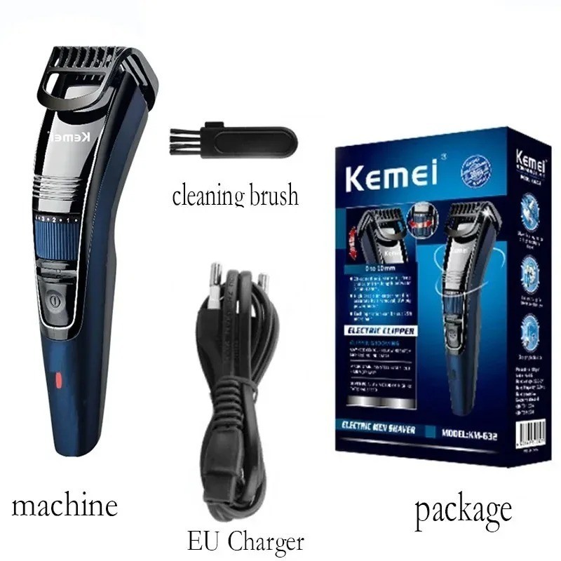 Kemei 632 0.5-10mm Adjustable Beard Hair Trimmer for Men Rechargeable Mustache
