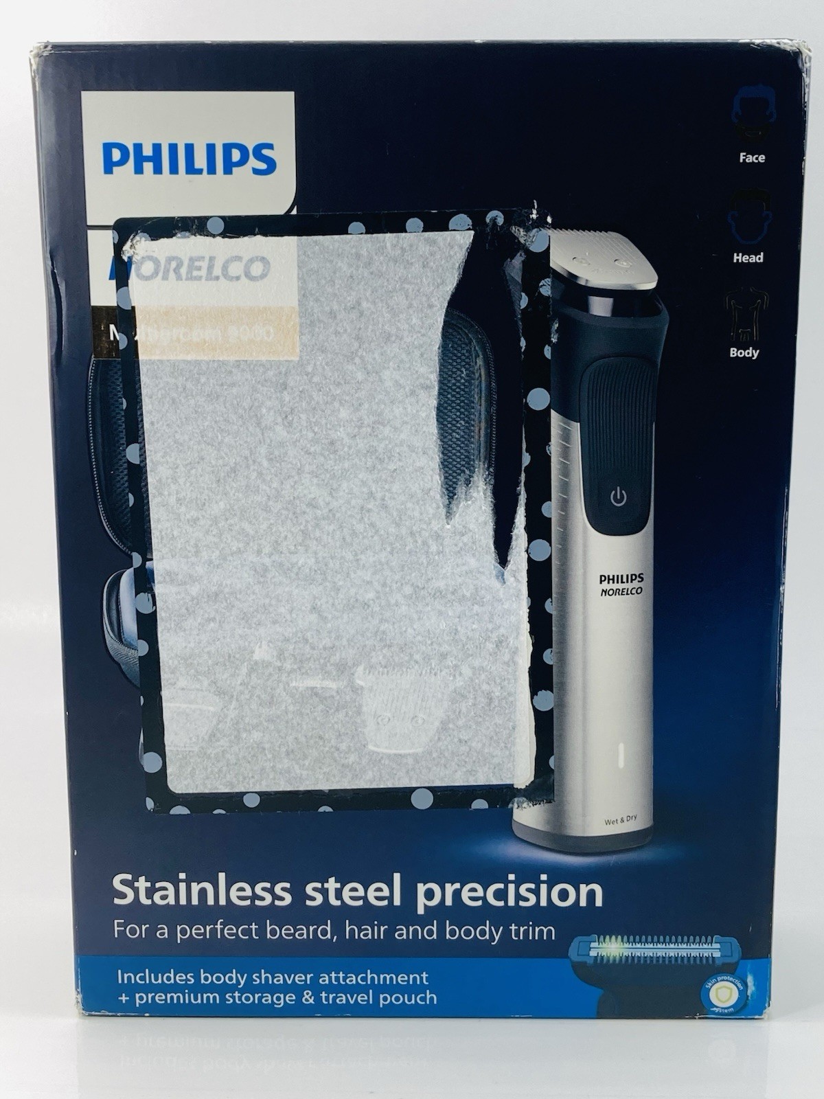 Philips Norelco MG9510/60 Multigroom 9000 21-in-1 Trimmer New Open Box