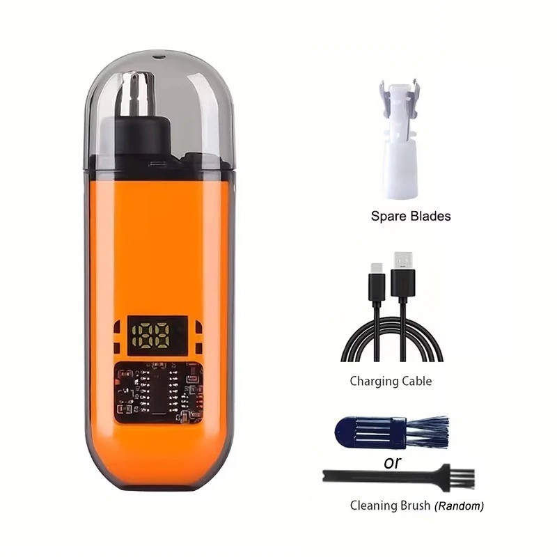 Ear and Nose Hair Trimmer USB Rechargeable Water Resistant Painless Hair Cutter