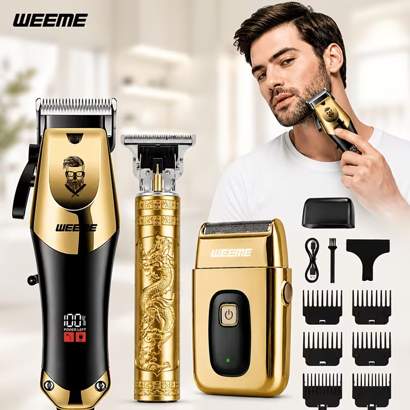 WEEME 4pcs/3pcs/2pcs Men’s Hair Clipper And Beard Trimmer