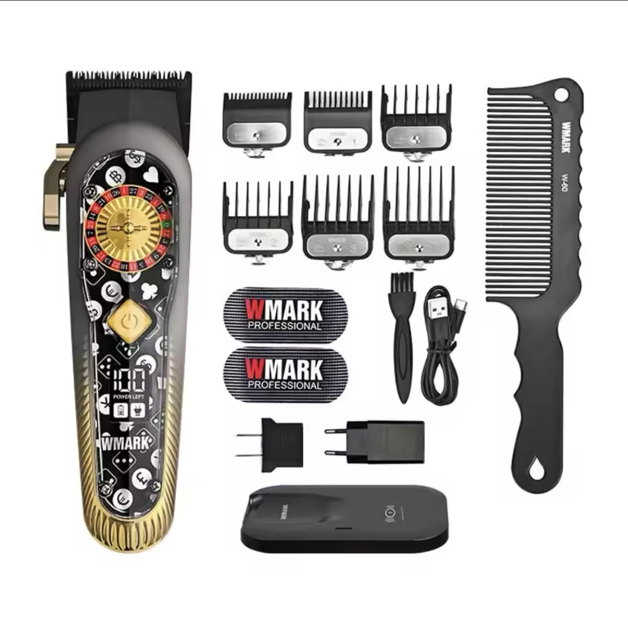 WMARK NG-134 2024, Professional Cordless Hair Clipper, Low Noise, Rechargeable