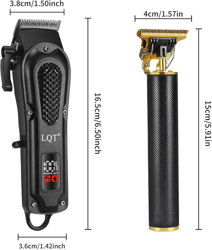 LQT® Men’s Professional Hair Clippers Kit，Cordless & Corded Barber…