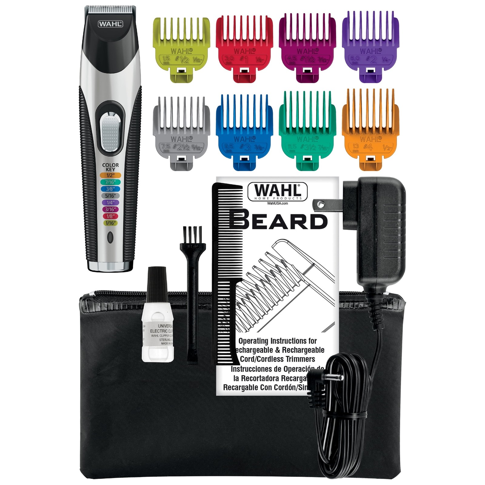 Wahl Color Pro Cord/Cordless Rechargeable Hair, Beard Trimmer for Men – 9891-100