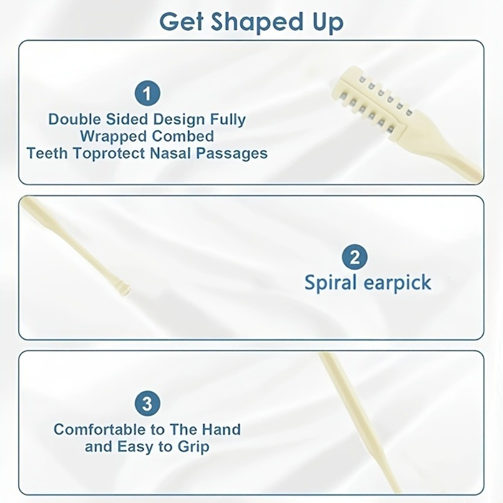 6Pcs Better Than Electric. 2-in-1 Painless Nose Trimmer: 360° Rotating Dual-head