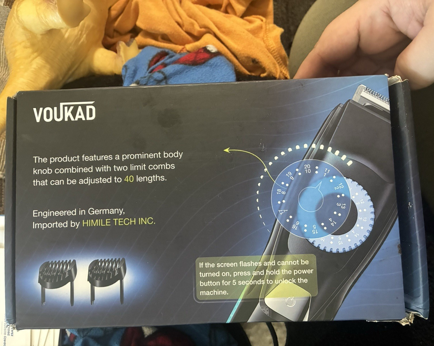 VOUKAD Cordless Rechargeable USB Hair Trimmer, 0.5-20mm Precision Head