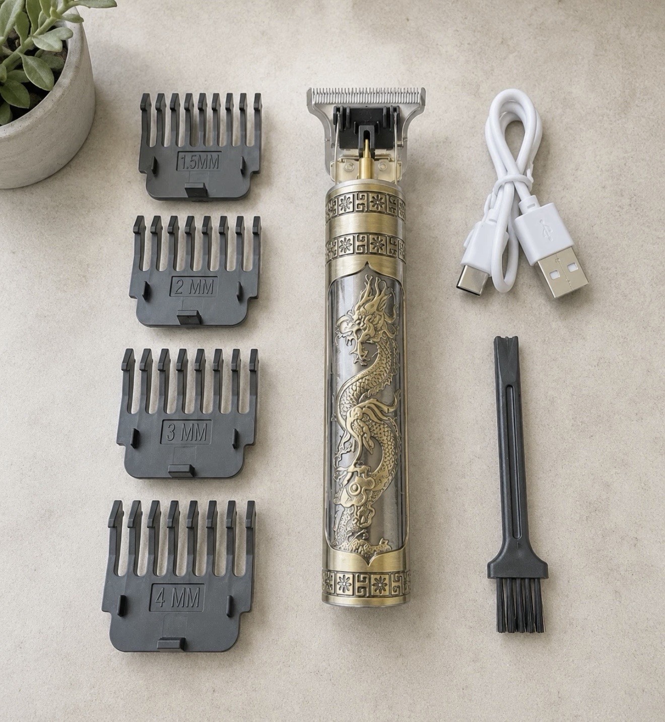 Vintage T9 Barbeador Dragon Beard Hair Trimmer Cutter Machine for Men