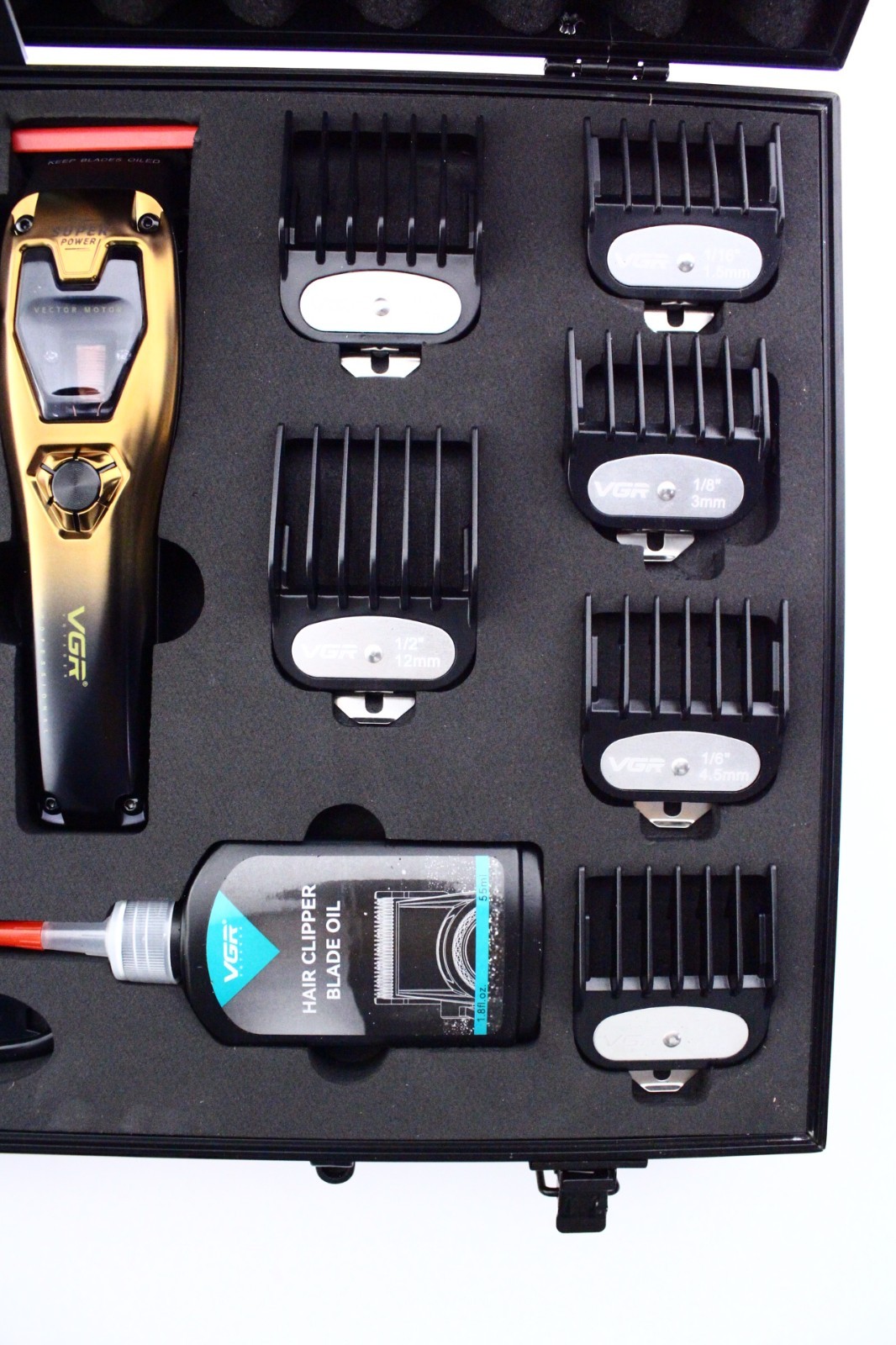 VGR V-668 Hair Clippers Professional 8000-11000 RPM Vector Motor USB Charging