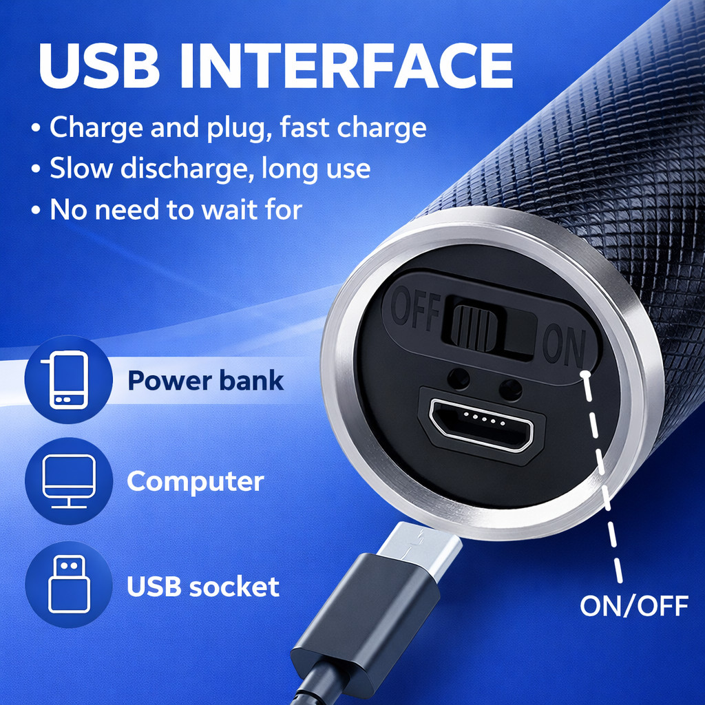 Cordless Beard Trimmer for Men Hair Clipper USB Rechargeable with 4 Combs