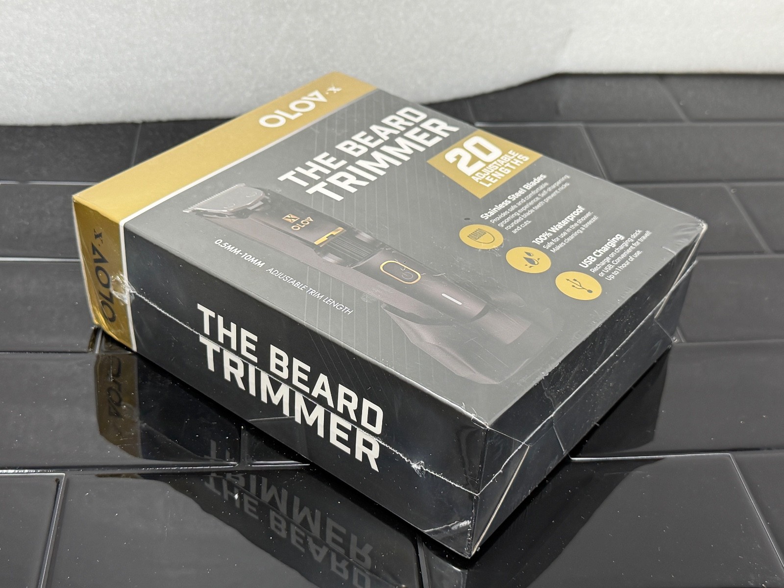 OLOV [YH-7155] THE BEARD TRIMMER WATERPROOF 20 ADJUSTABLE LENGTHS [0.5MM-10MM]