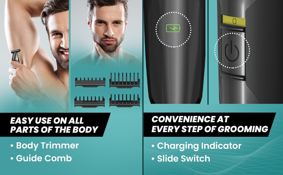 Havells ST8000 Shimmer plus 5 in 1 Dual-Blade Shaver cum Trimmer 4 Trimming Comb