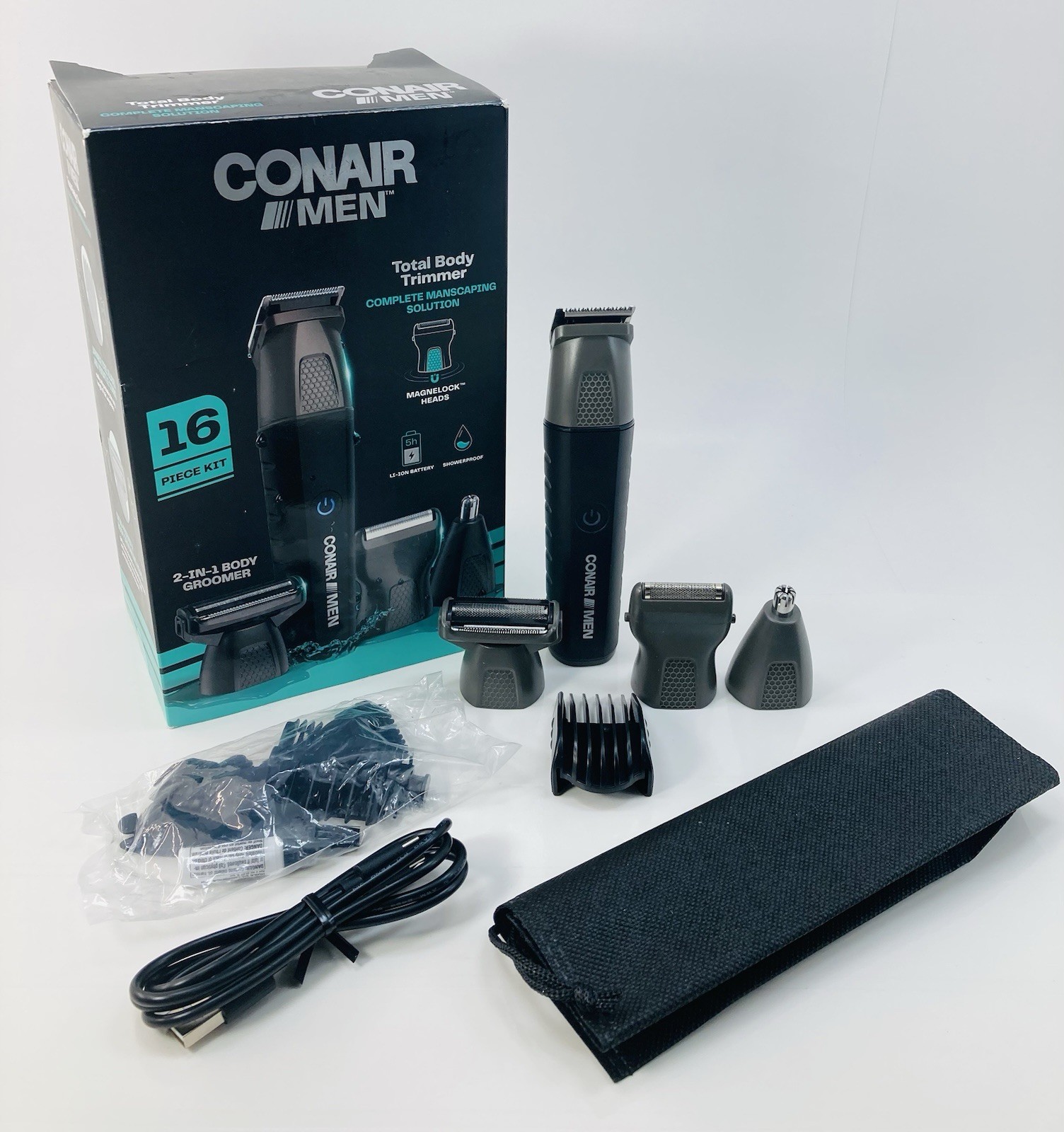 Conair Men GMTL60 Total Body Trimmer 16-Piece Grooming Kit New Open Box