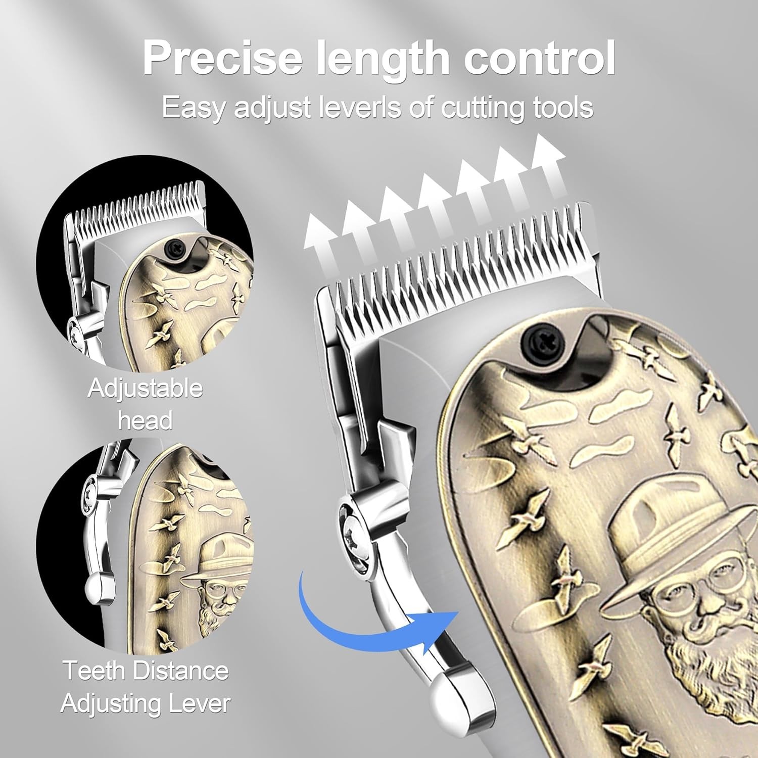 Hair Clippers Set for Men, Hair Clipper Trimmer with LED Display, Professional C