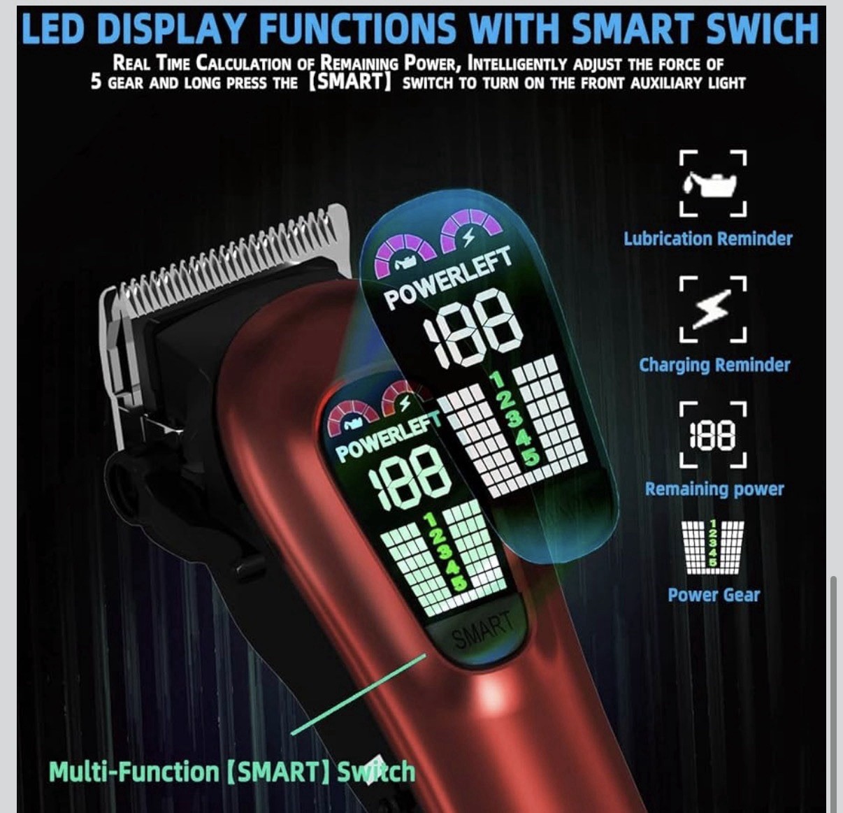 TCMKY Hair Clippers for Men Professional Clippers | Cordless&Corded Barber