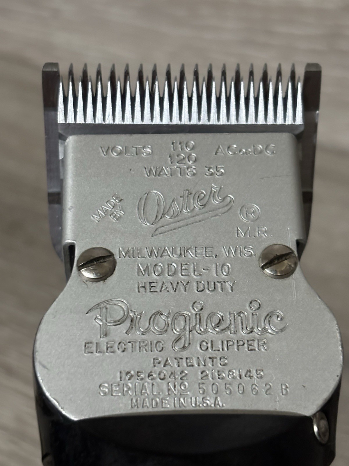Vintage Oster Hair Clippers-Model 10 Progienic-Heavy Duty WORKING/CLEANED