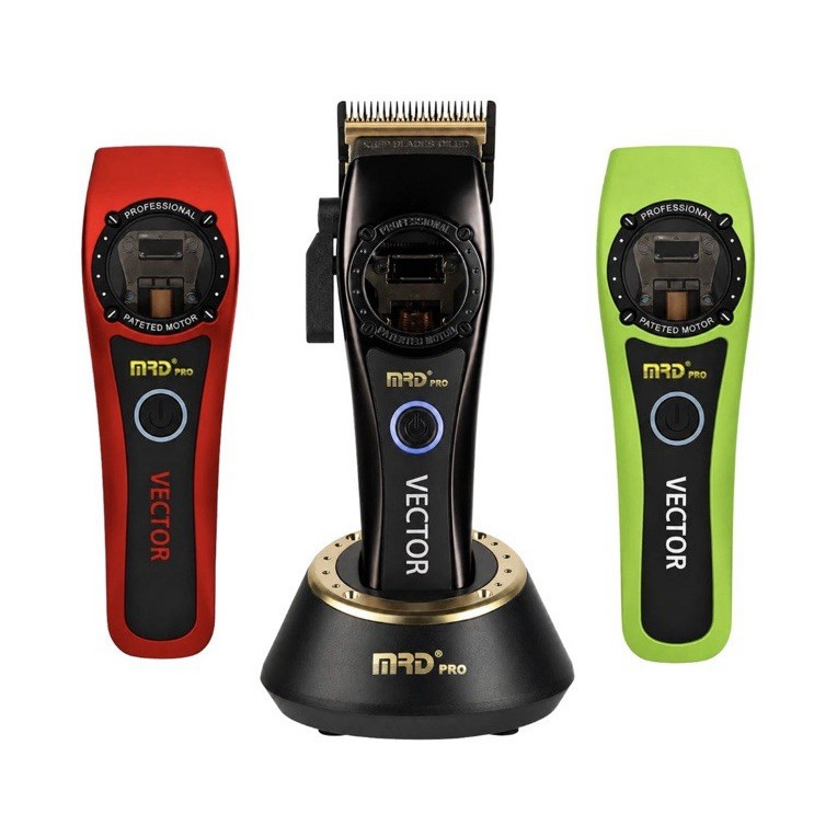 MRD Pro Vector Hair Clipper, Rechargeable, Charging Stand, Guide Combs