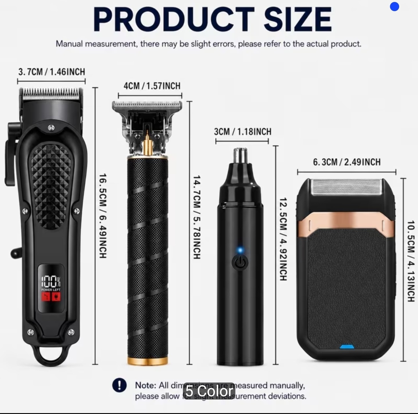 Rechargeable Electric Grooming Kit. Equipped with An LCD Battery Display,…