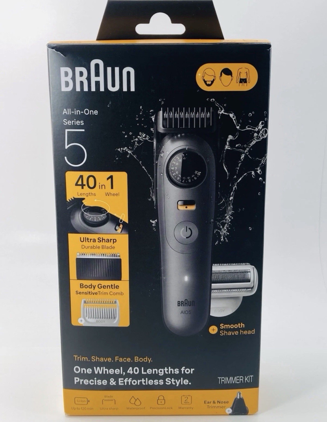 Braun All-in-One Style Kit Series 5 AIO5510 8-in-1 Beard Hair Body Trimmer Kit