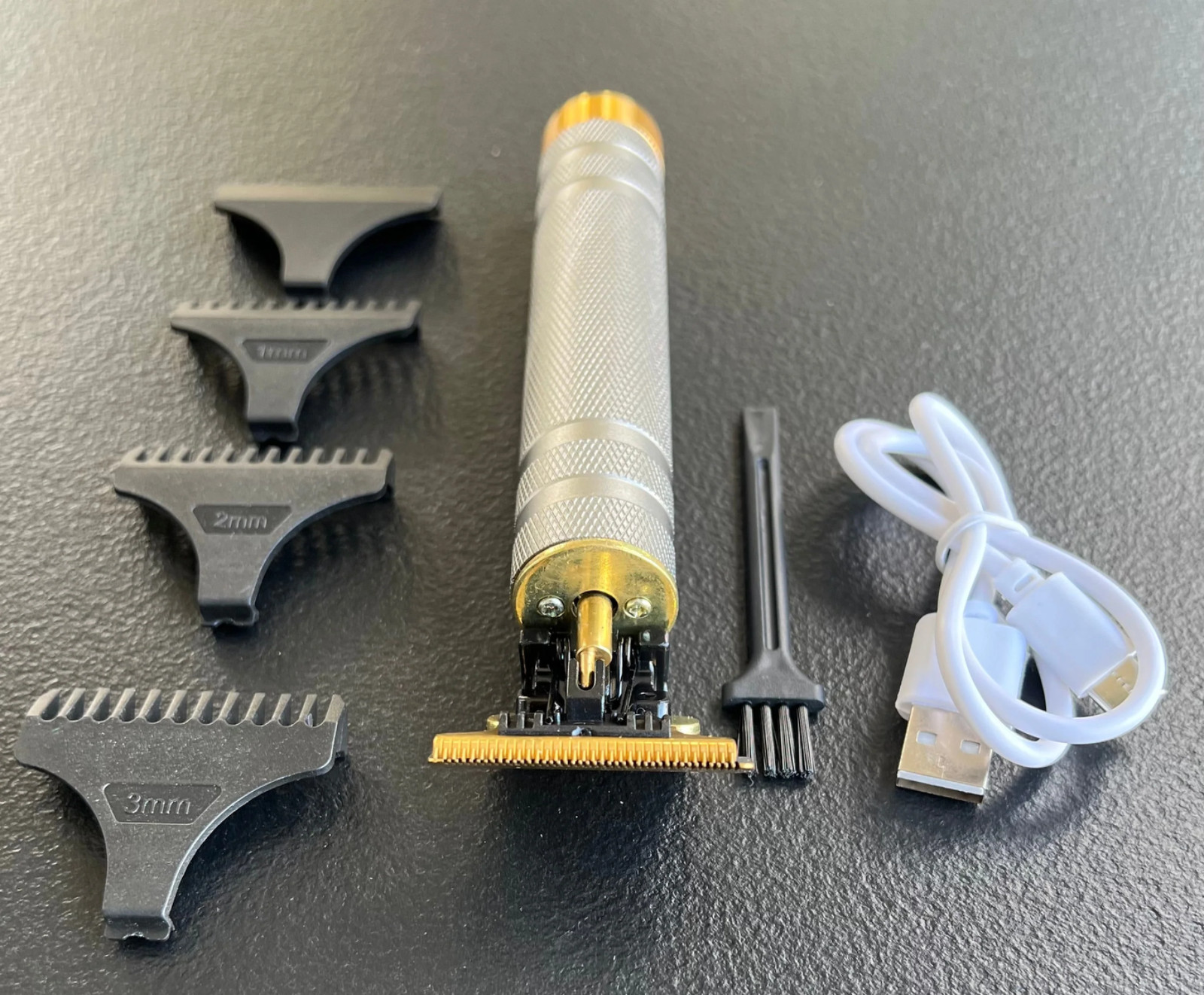 Vintage T9 Barbeador Gold Silver Beard Hair Trimmer Cutter Machine for Men