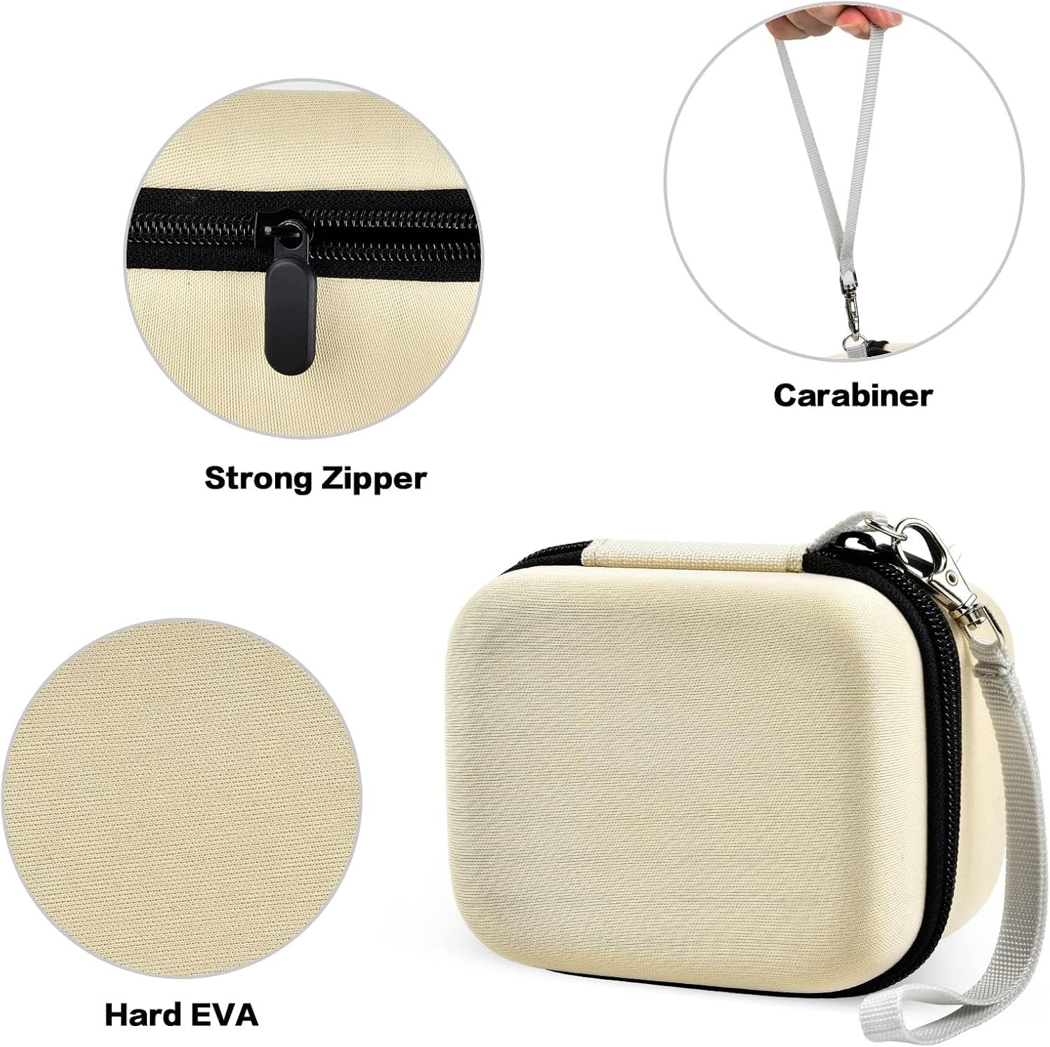 Compact & Lightweight Storage Case for Skull Shaver Electric Razor – Beige