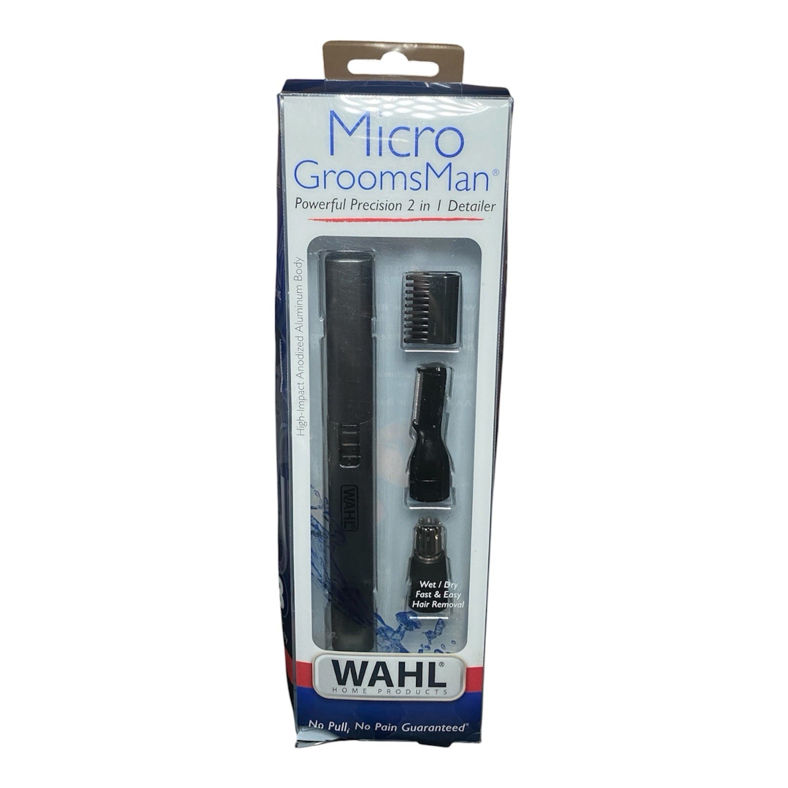 WAHL Micro GroomsMan Precision 2-in-1 NOSE EAR HAIR DETAILER- damage Box NEW