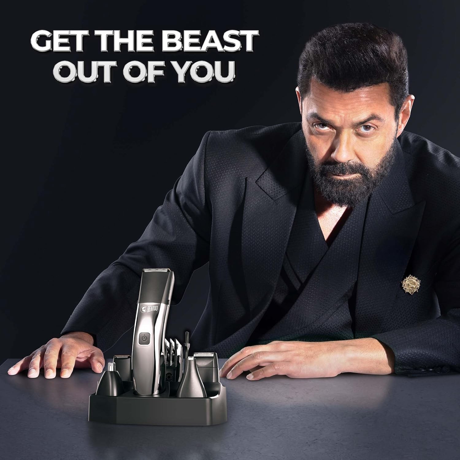 Beardo Chrome Beast Multipurpose Full Body Groomer Trimmer,BDTO037,Black
