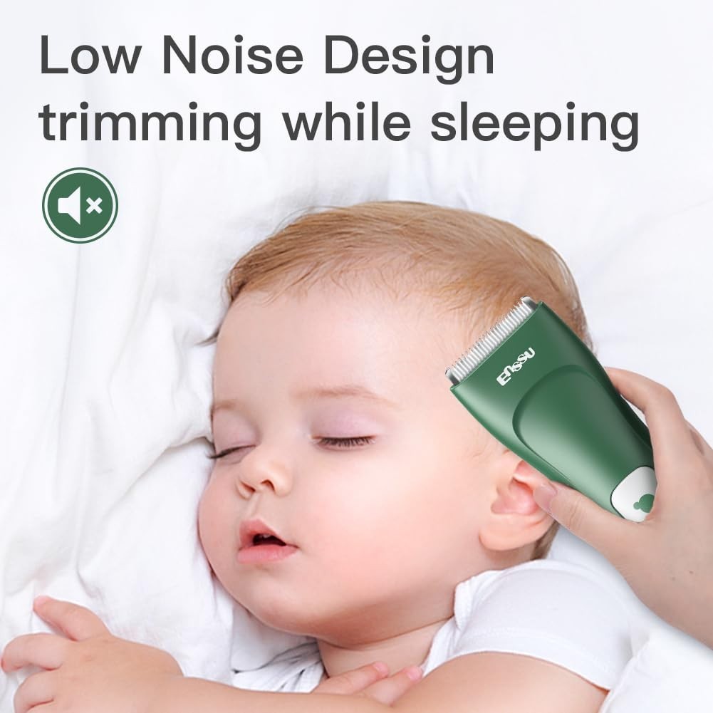 Waterproof Baby Hair Clippers for Kids & Adults | Silent Cutting Kit, 13 Pieces,