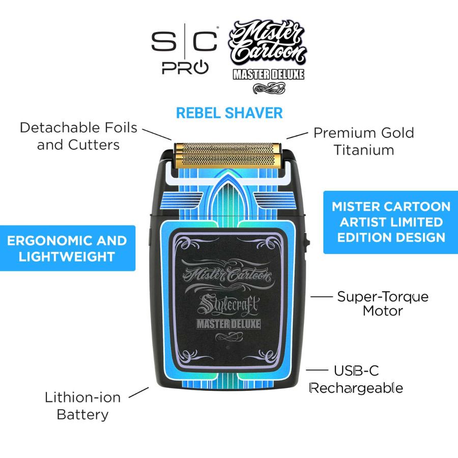 StyleCraft Rebel Super Torque & Rebel Master Cartoon Limited Edition Shaver Pack