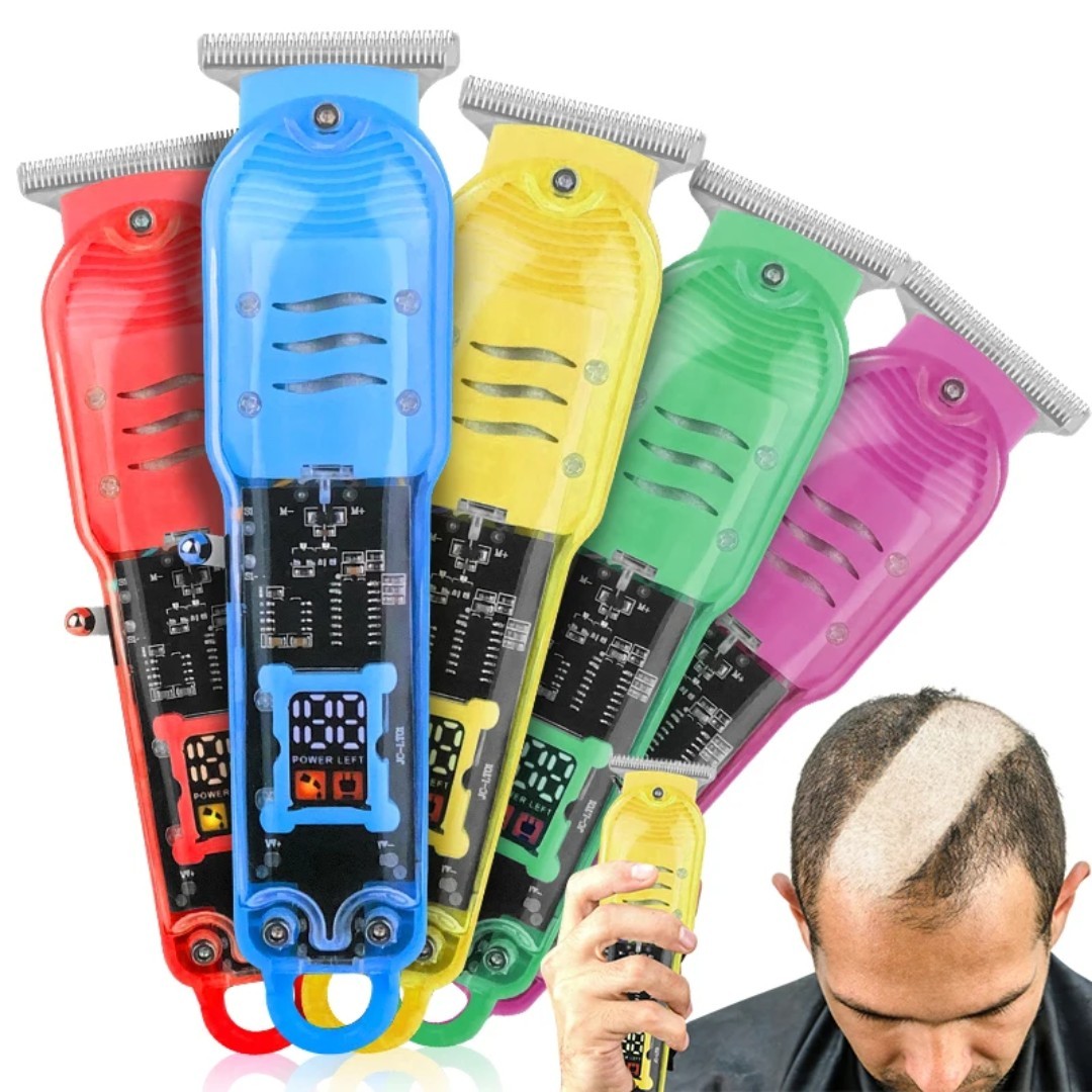 Rechargeable Electric Mens Hair Clippers With Attachments & USB-C Charging Cord.