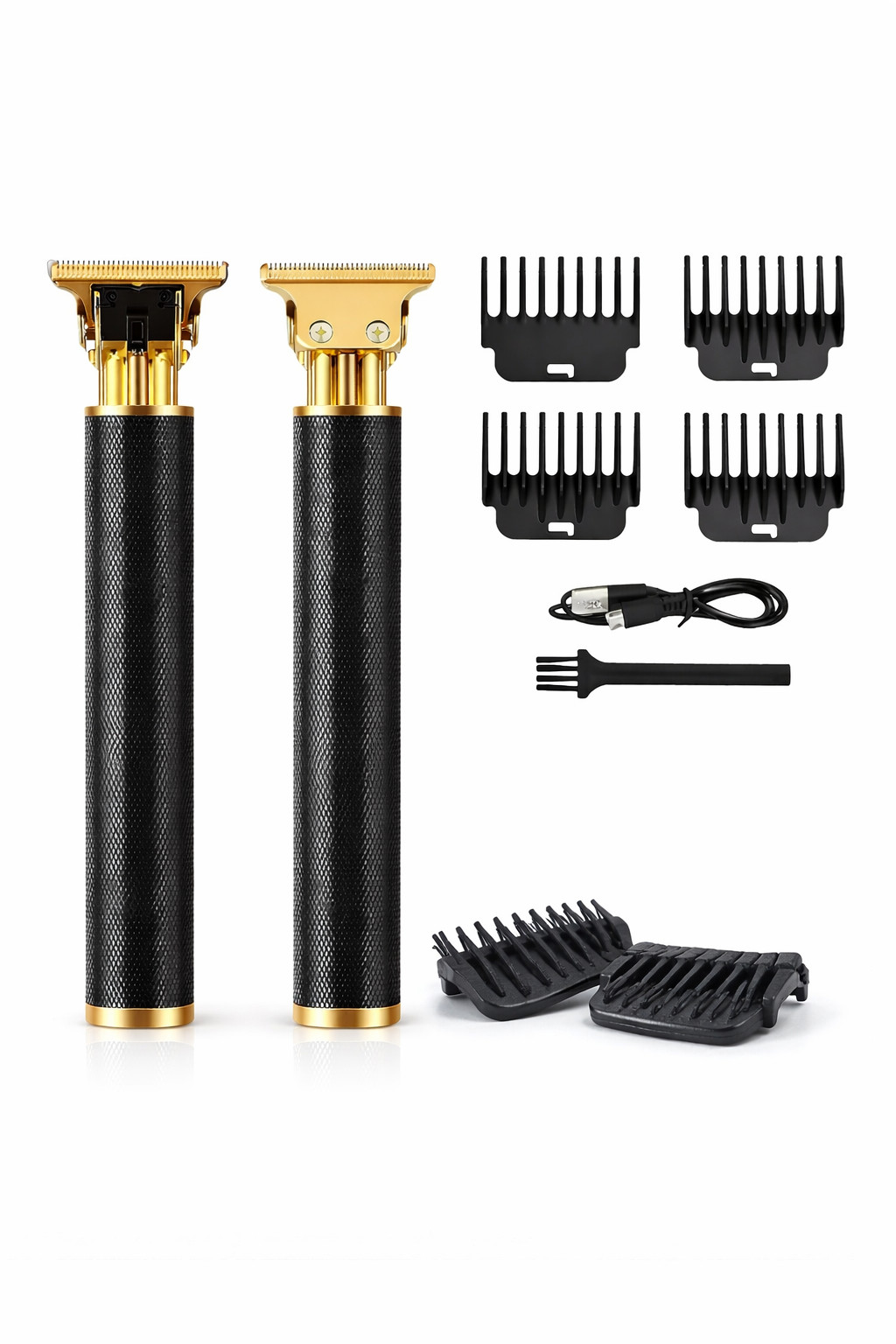 Cordless Beard Trimmer for Men Hair Clipper USB Rechargeable with 4 Combs