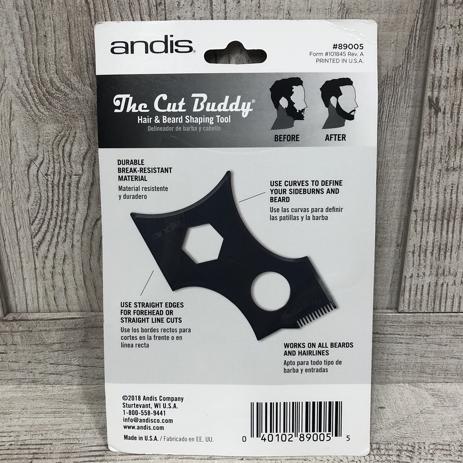 Lot Of 2) Andis #89005 The Cut Buddy Hair Beard Shaping Tool Beards & Hairlines