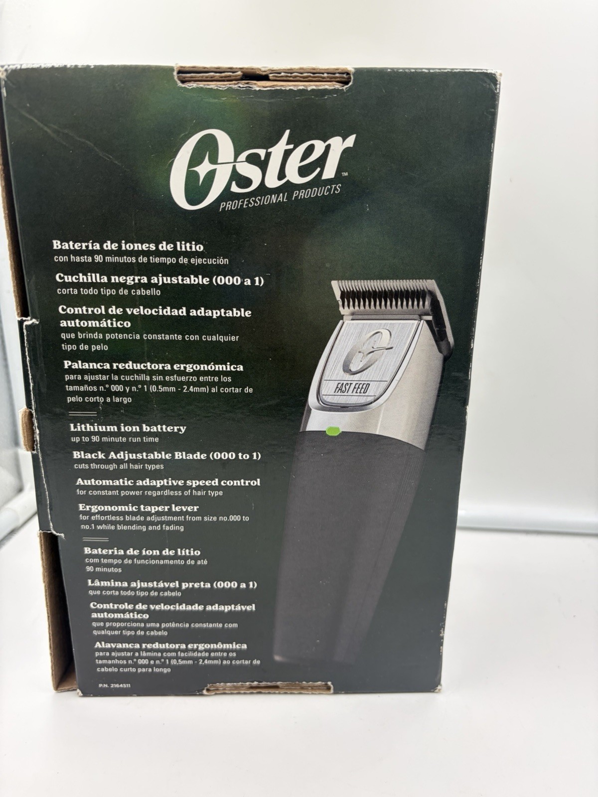 Oster Professional Fast Feed Cordless Clipper and trimmer Black/ silver set