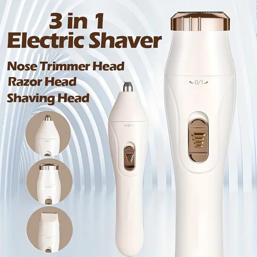 3 in 1 Rechargeable Eyebrow Ear Nose Beard Trimmer Set Hair Clipper Shaver USB