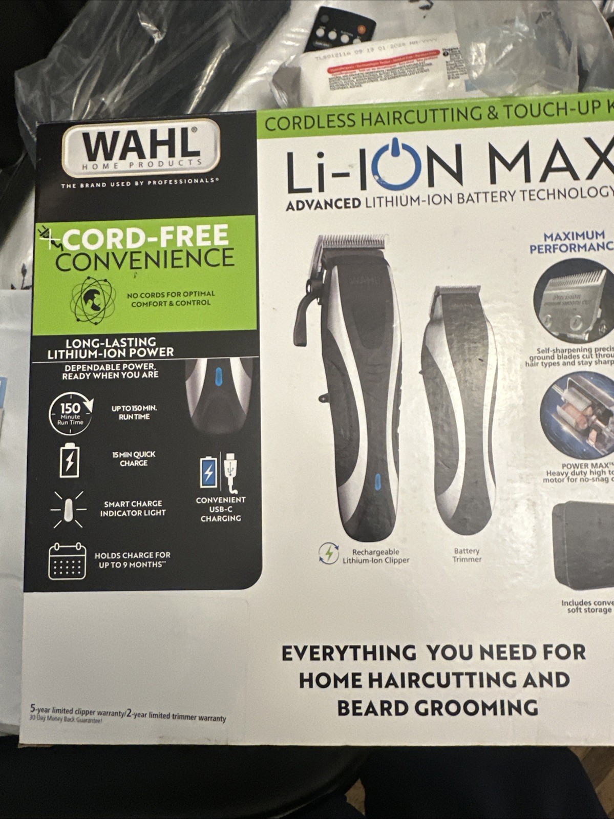 Wahl Lithium Ion Max Cordless Hair Clipper 2 Pack