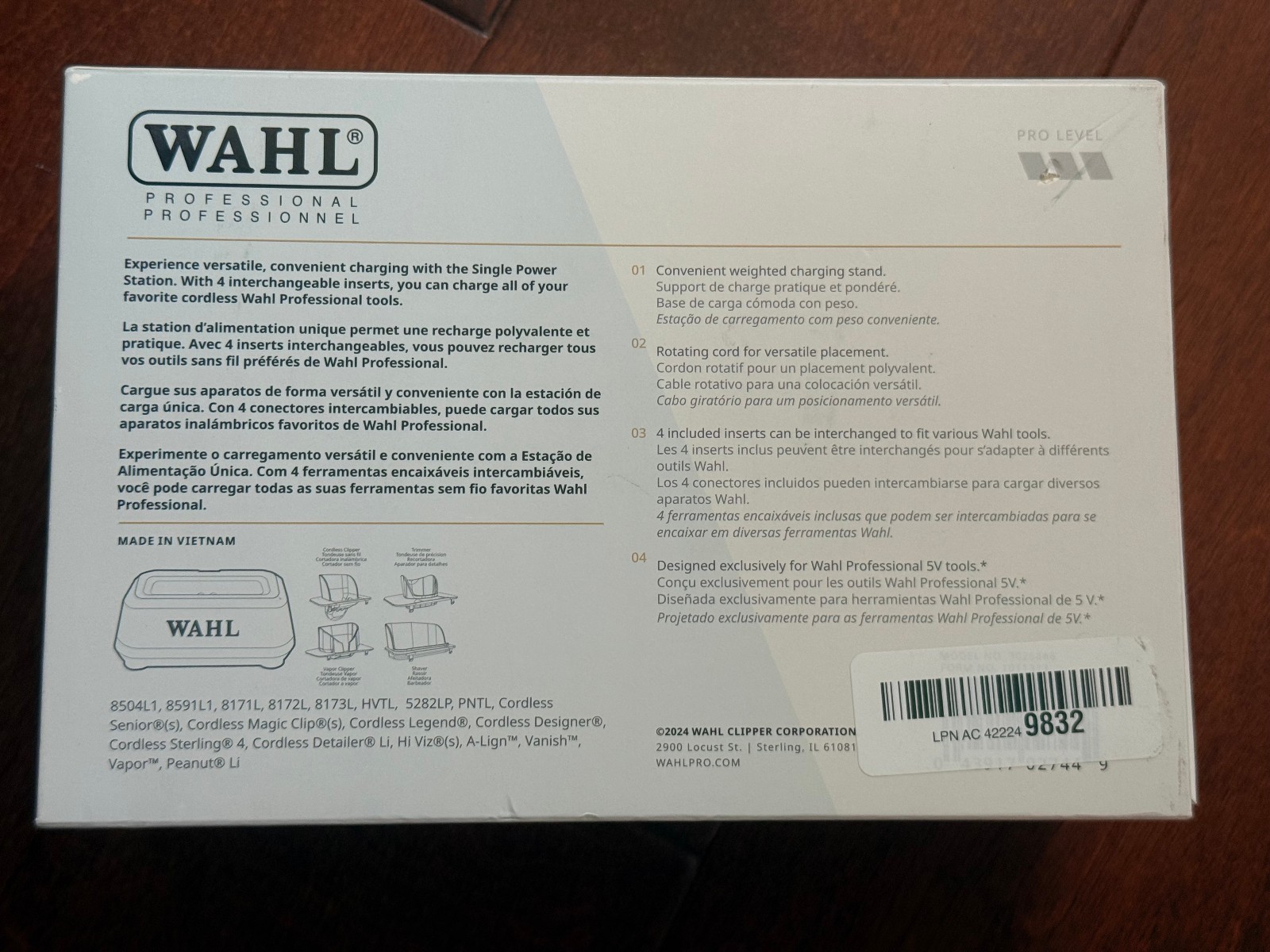 Wahl Single Power Station Accessory Charge Stand Open Box