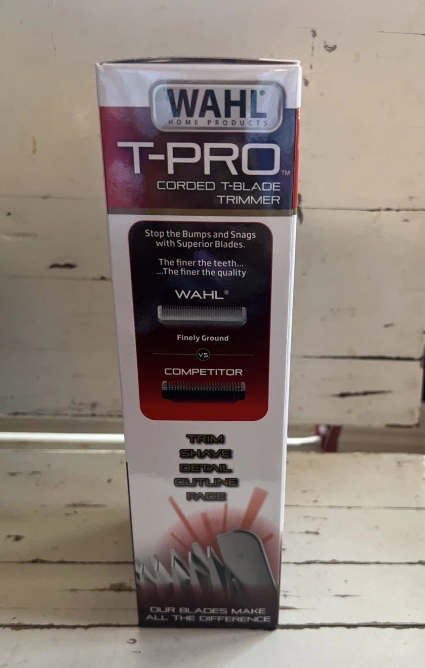 Wahl T-Pro Corded Compact Men’s Beard Trimmer Gold Black T-Blade NEW