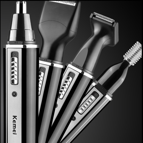 4in1 Electric Nose Ear Hair Trimmer Eyebrow Shaver Clipper Groomer Cleaner Tool
