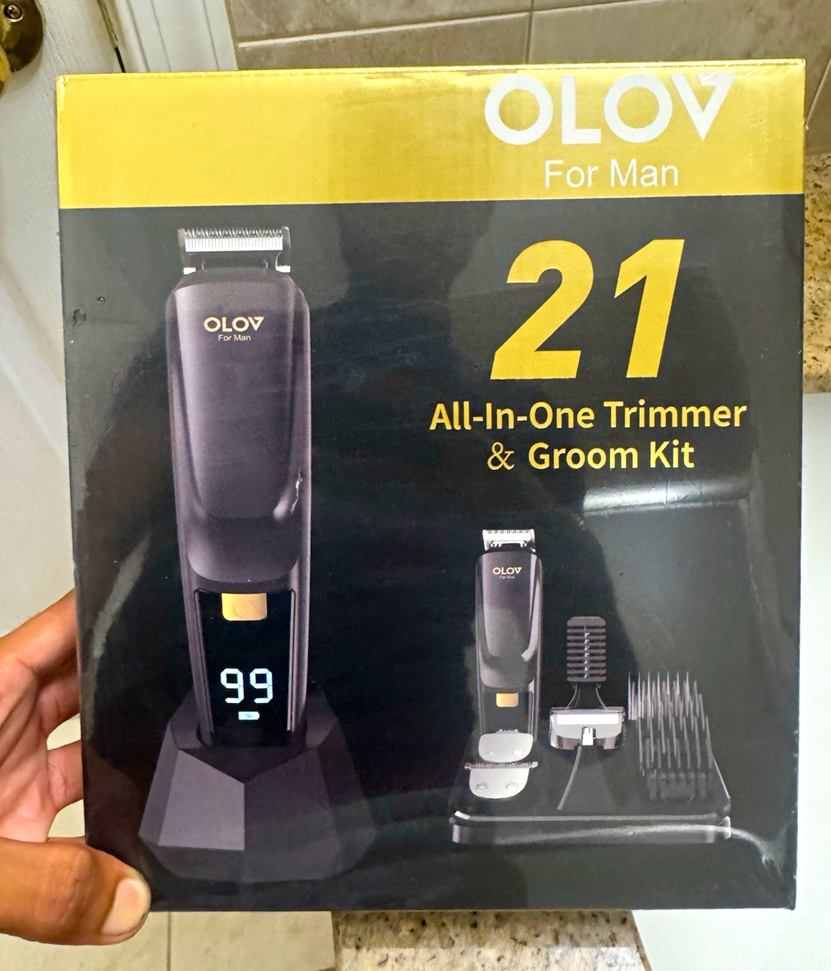 OLOV 21-in-1 Rechargeable Electric Trimmer Kit w/ Multiple Replacement Heads