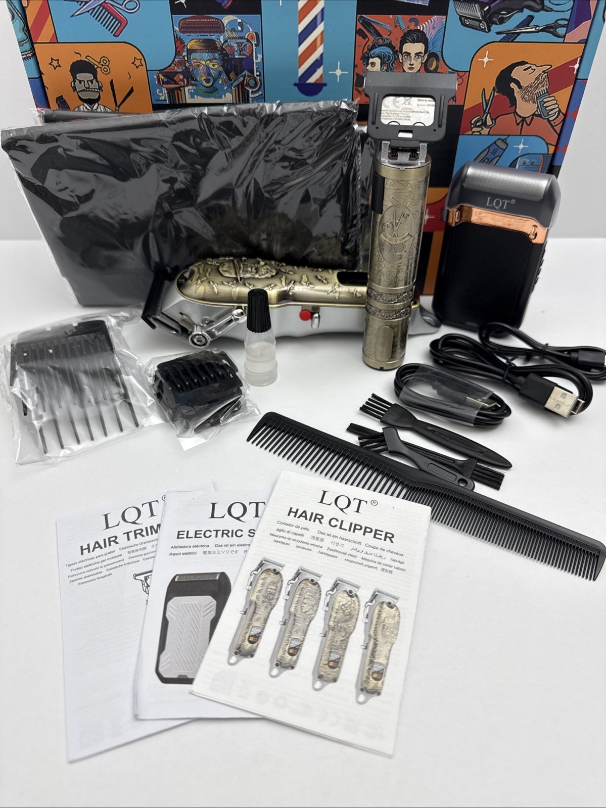 LQT Professional Hair Clippers for Men, Hair Trimmer Cordless Barber Clippers