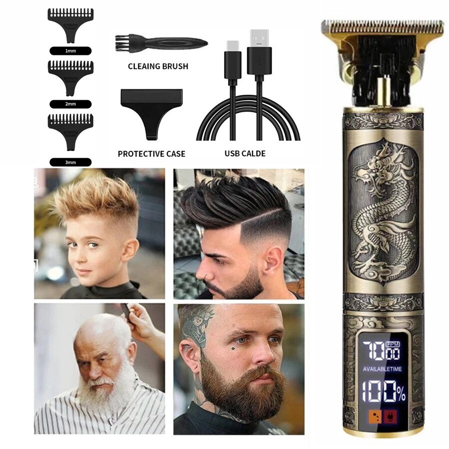 Beard Hair Trimmer for Men Professional Cordless Zero Gapped Edgers Clippers
