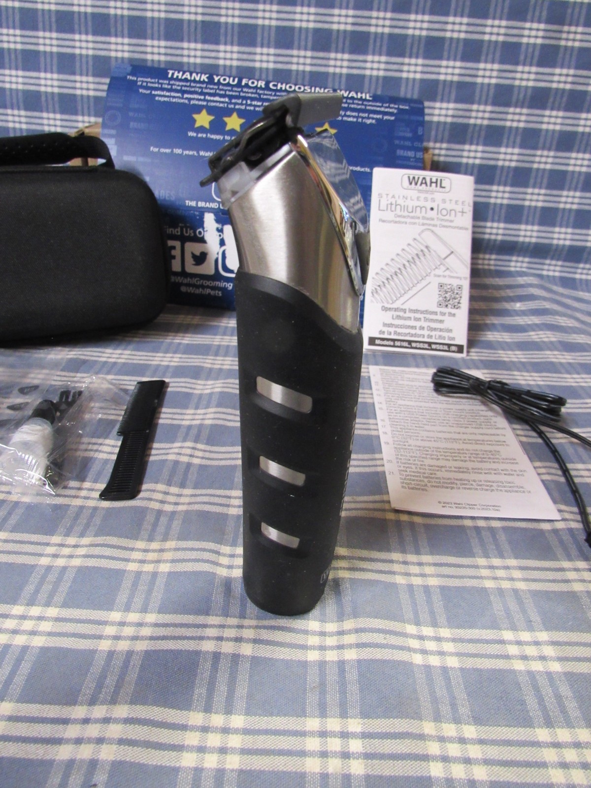 Wahl 3026017 Pro Series Stainless Steel Lithium lon Beard Trimmer FREE SHIPPING.